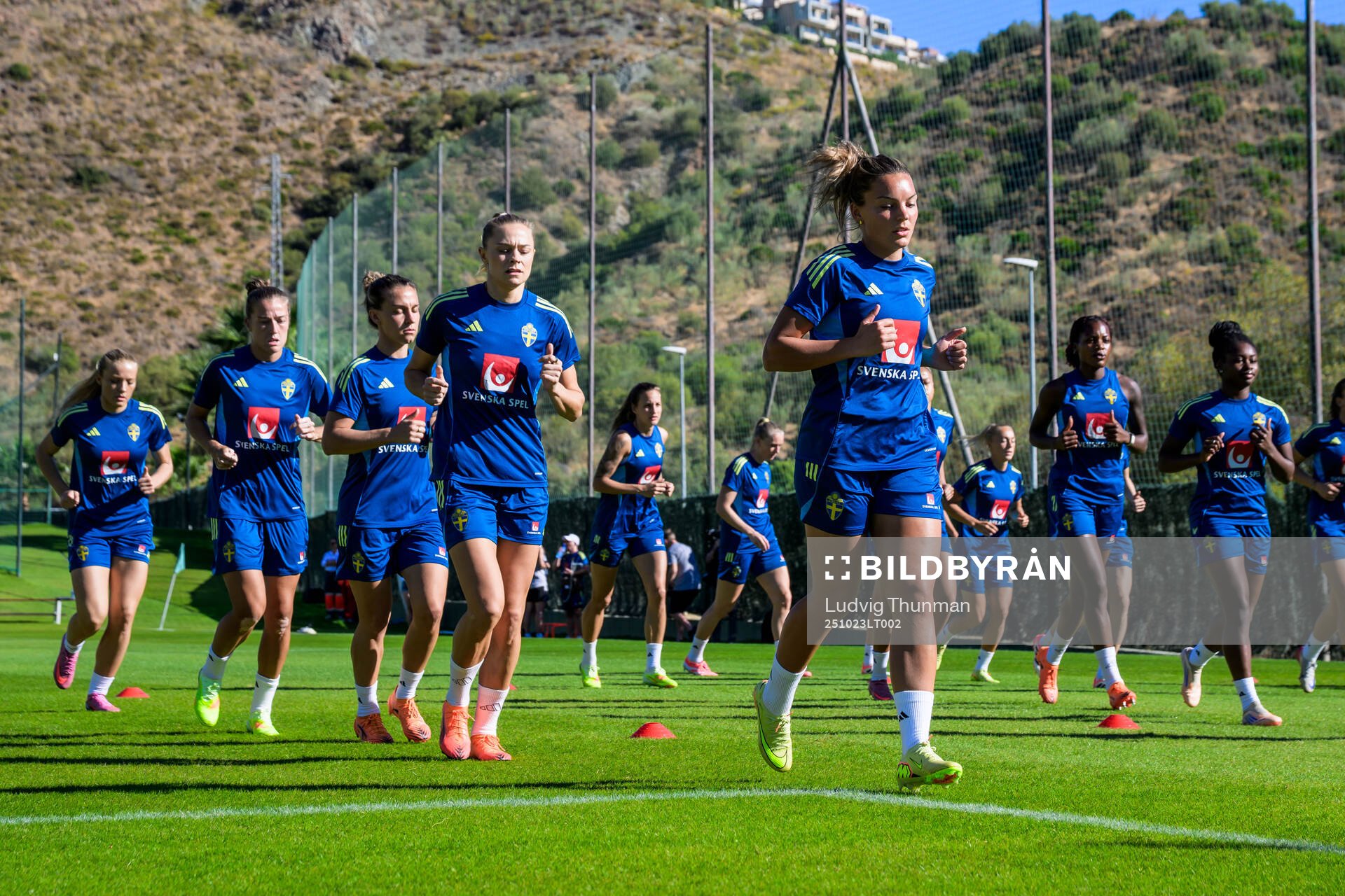 Players of the Swedish women's national football team at a