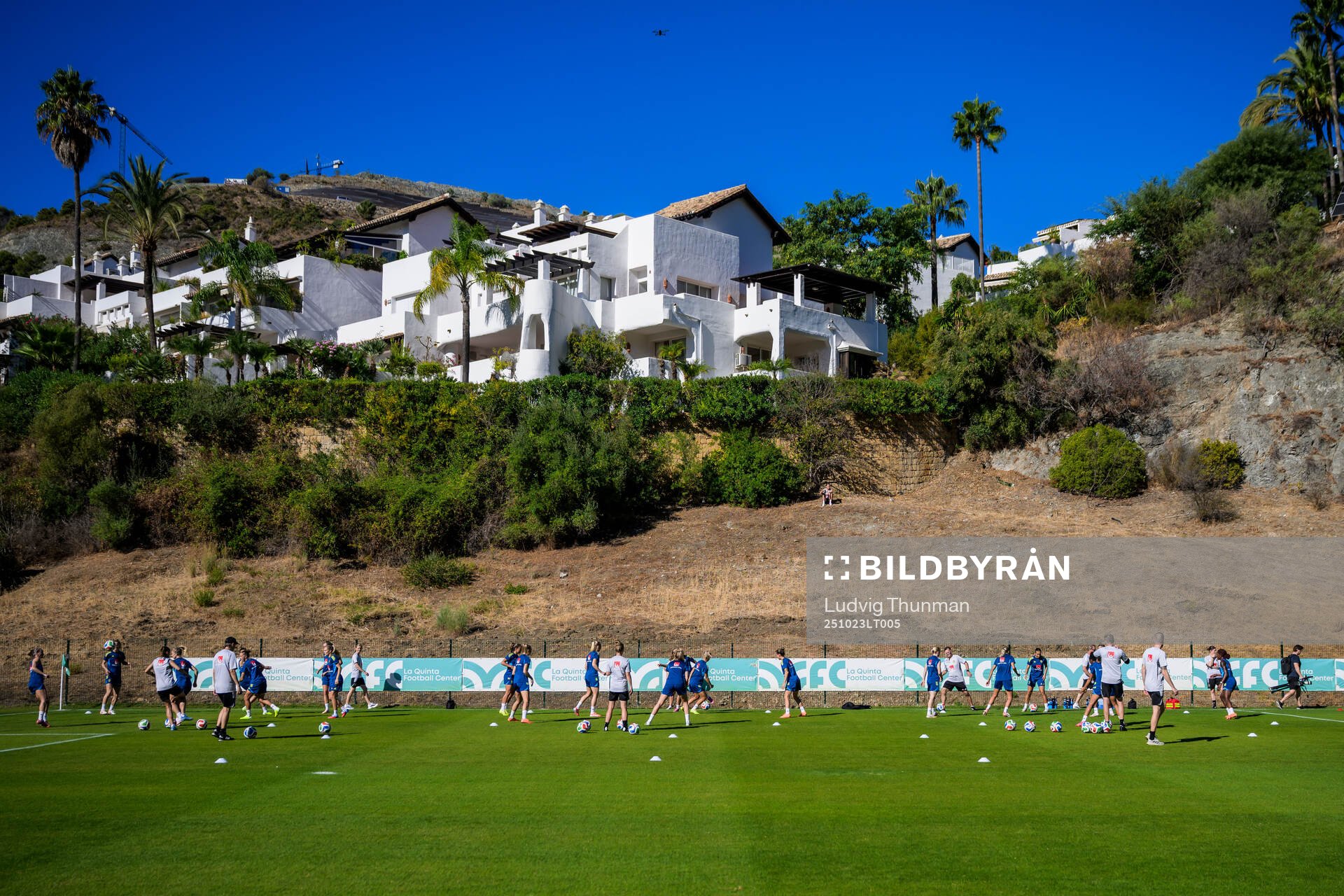 General view of the Swedish women's national football team