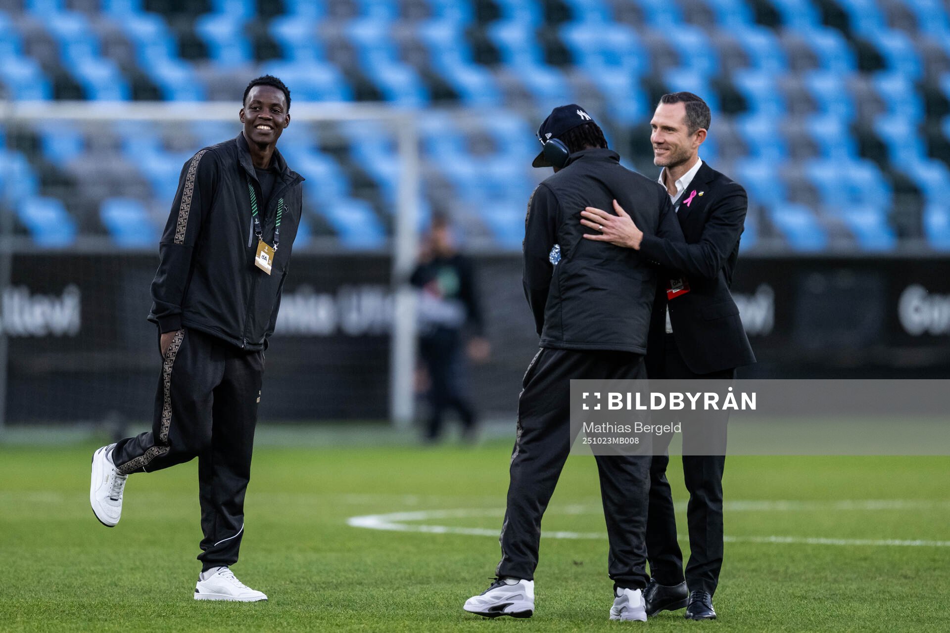 John Paul Dembe, Severin Nioule and Head of Sports Martin