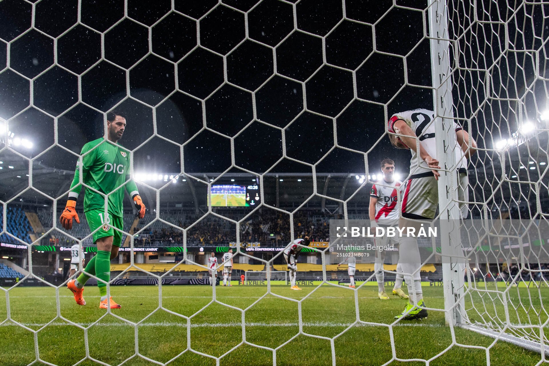 Goalkeeper Augusto Batalla of Rayo Vallecano looks dejected