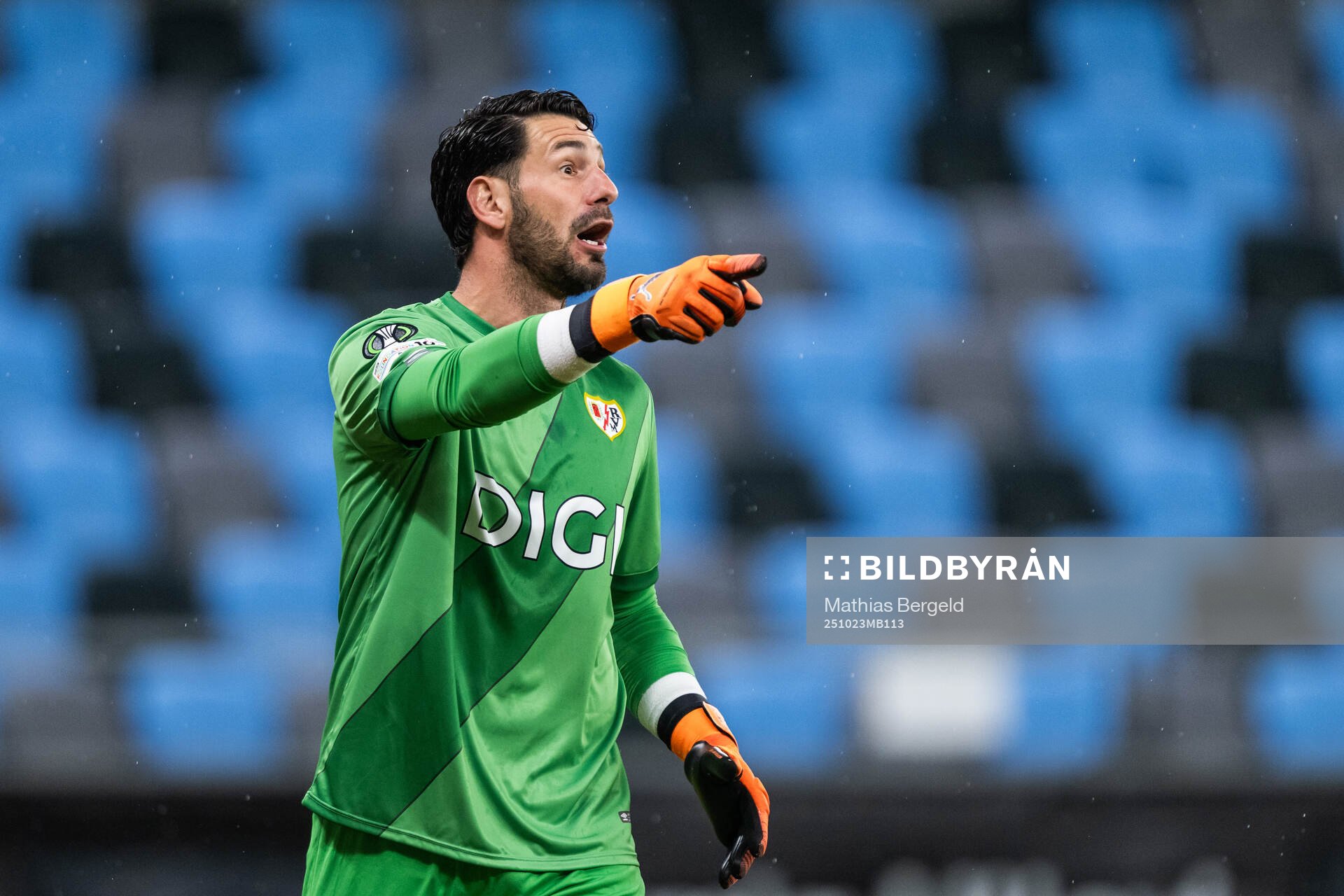 Goalkeeper Augusto Batalla of Rayo Vallecano