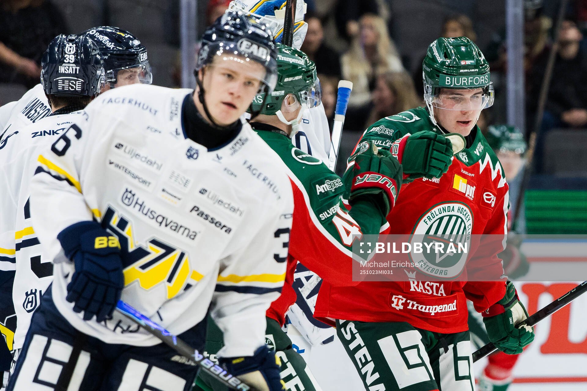 Frölundas Jere Innala jublar