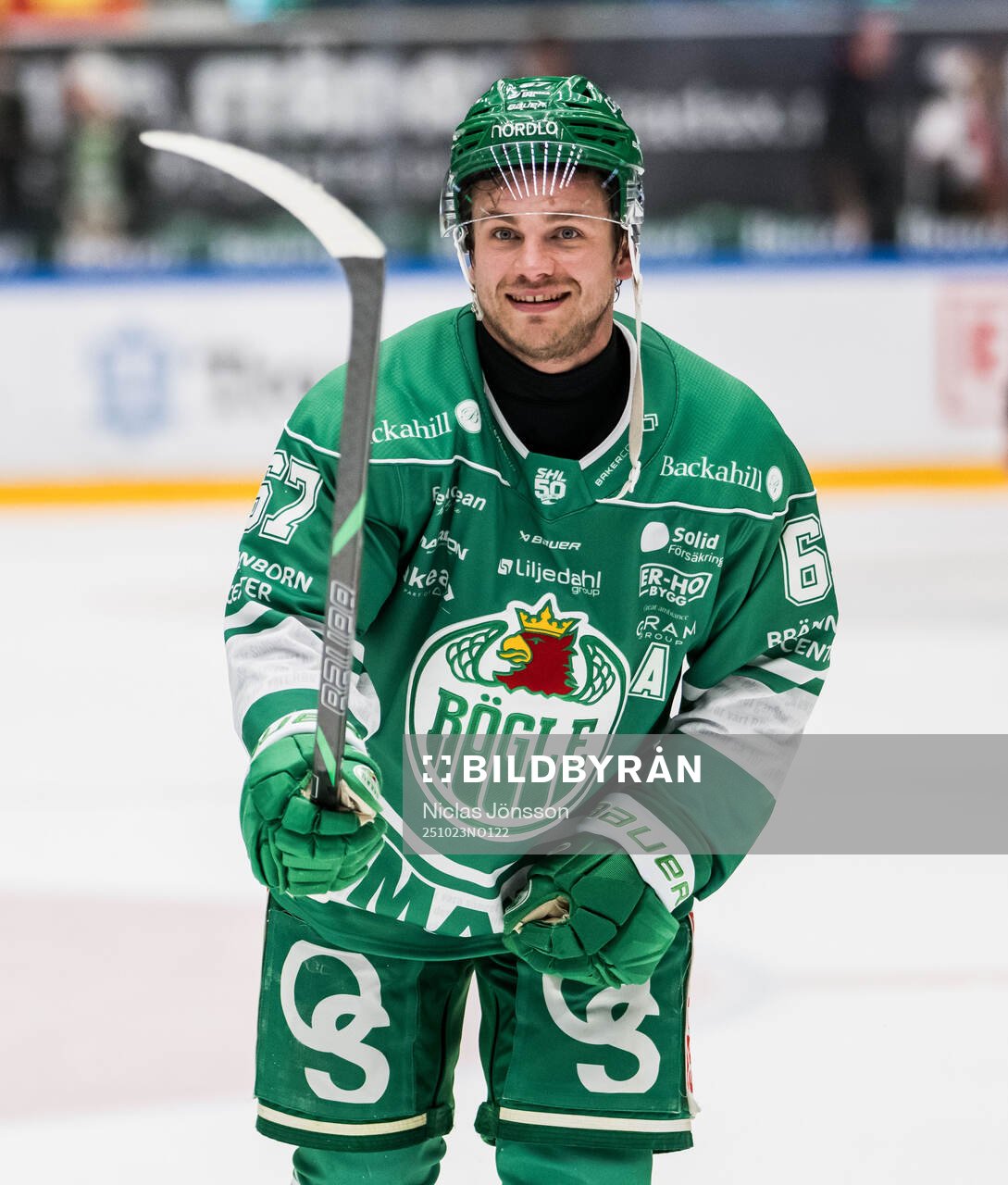 Rögles Leon Bristedt jublar