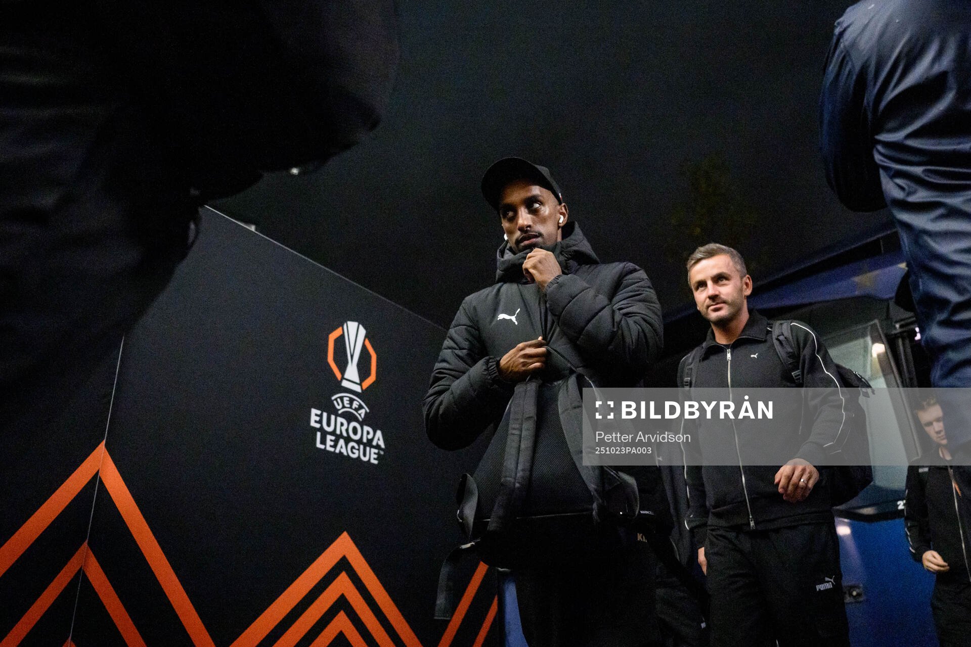 Taha Ali of Malmö FF arrives at the stadium
