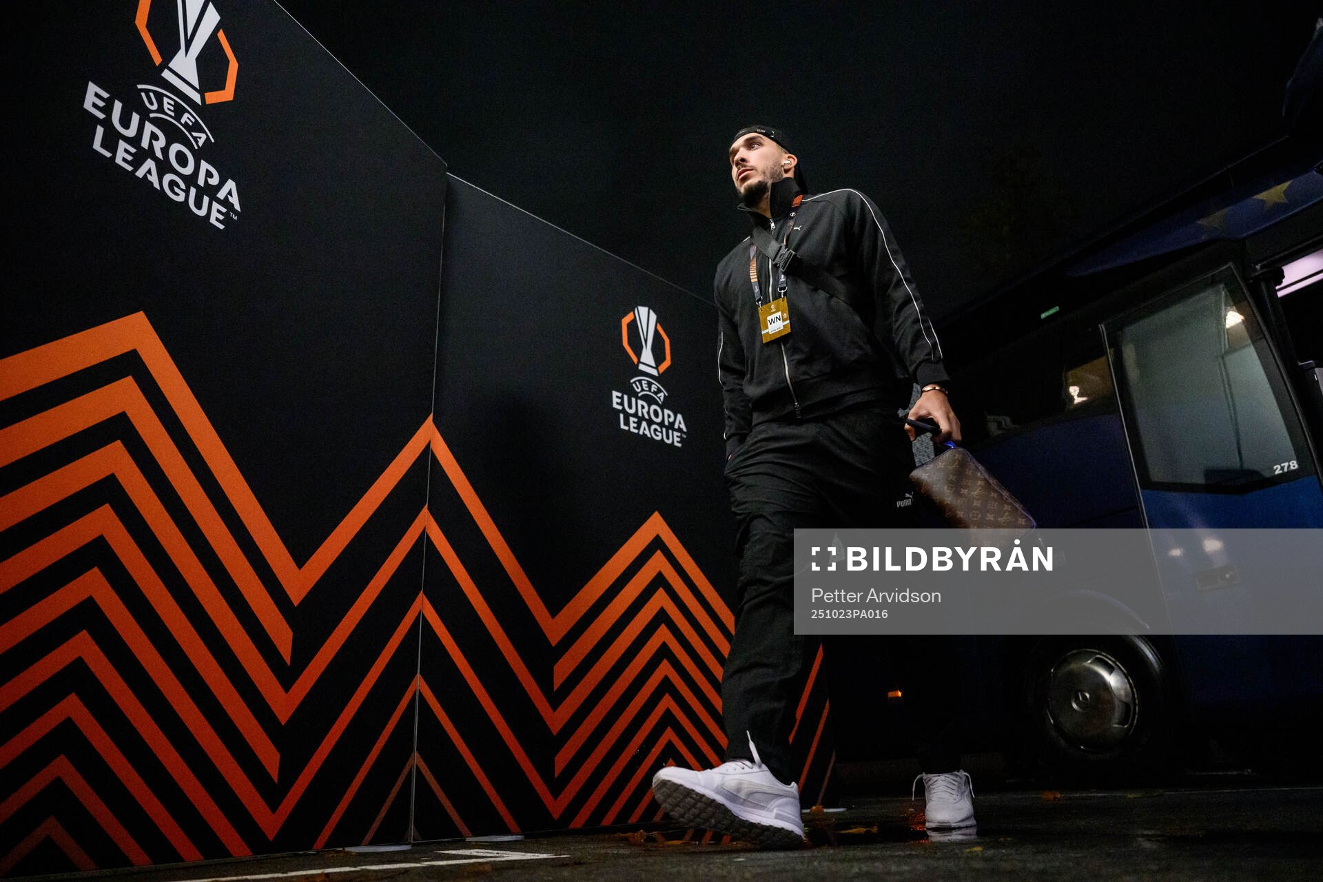 Andrej Djuric of Malmö FF arrives at the stadium
