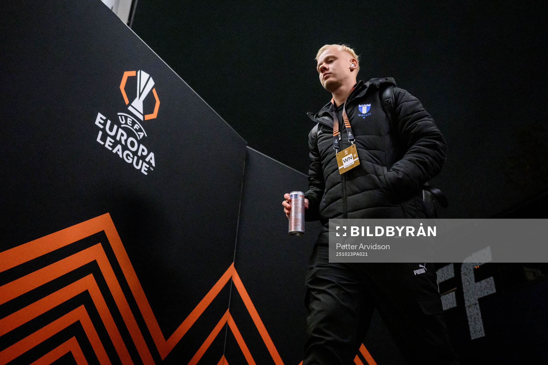 Otto Rosengren of Malmö FF arrives at the stadium