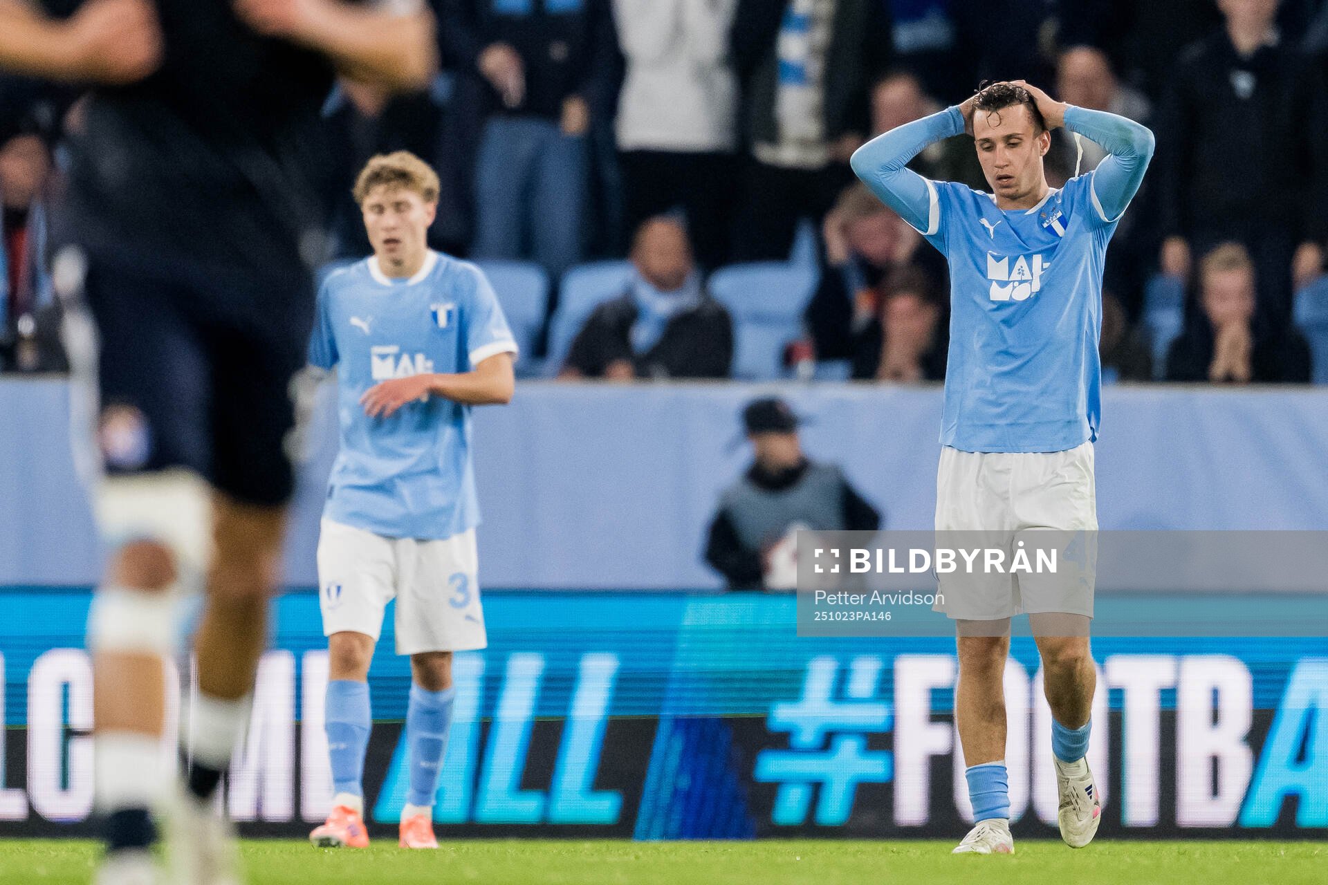 Kenan Busuladzic of Malmö FF looks dejected