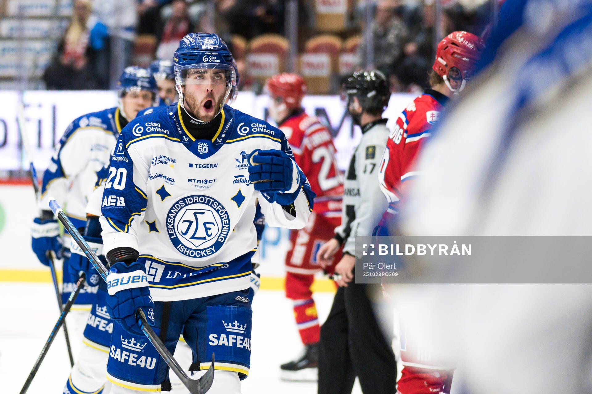 Leksands Nolan Stevens jublar