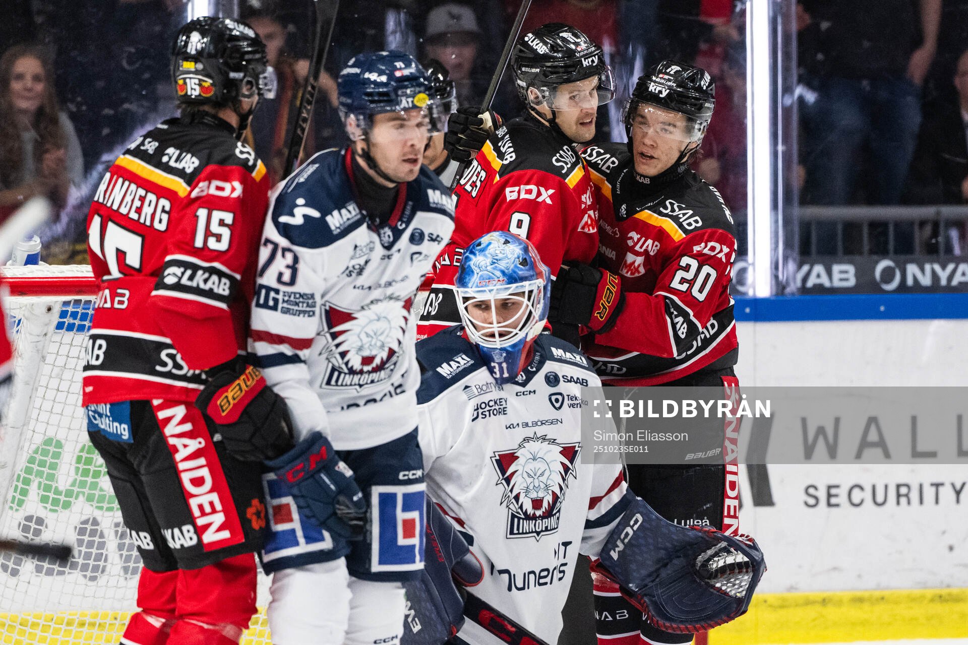 Luleås Heikki Liedes och Casper Juustovaara Karlsson jublar