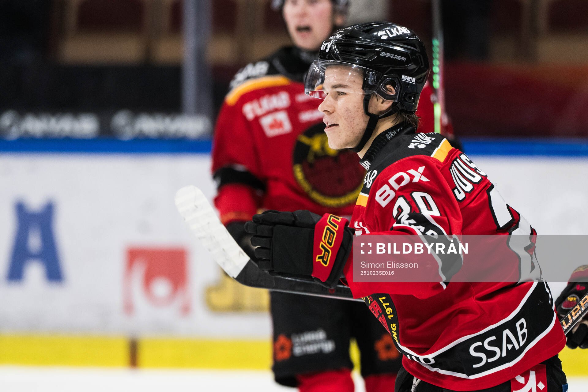 Luleås Casper Juustovaara Karlsson jublar