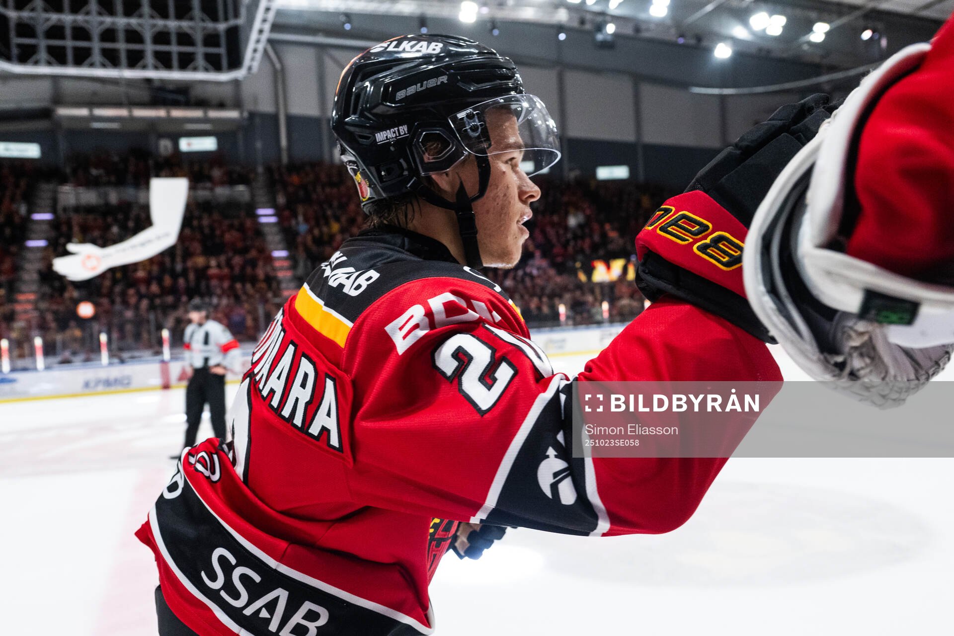 Luleås Casper Juustovaara Karlsson jublar