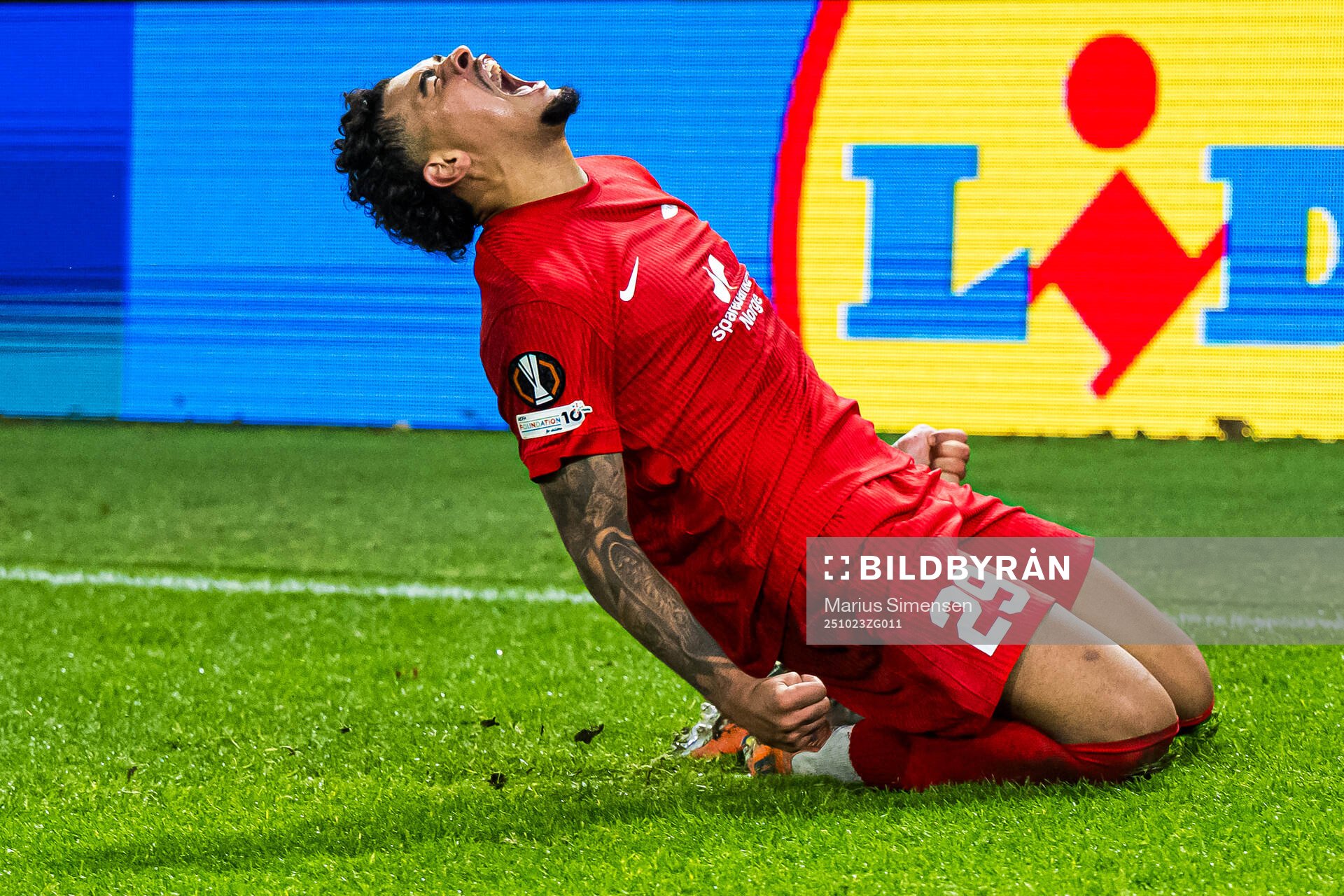 Noah Jean Holm of Brann celebrates