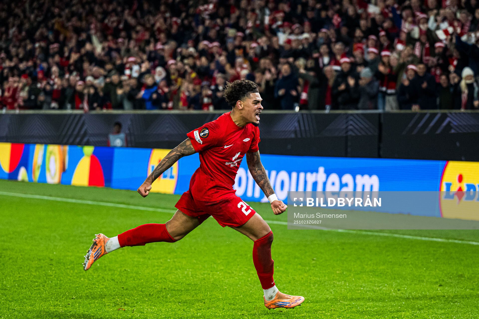 Noah Jean Holm of Brann celebrates