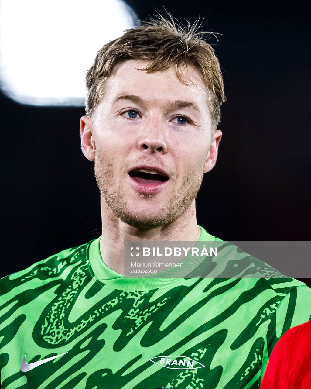 Goalkeeper Mathias Dyngeland of Brann
