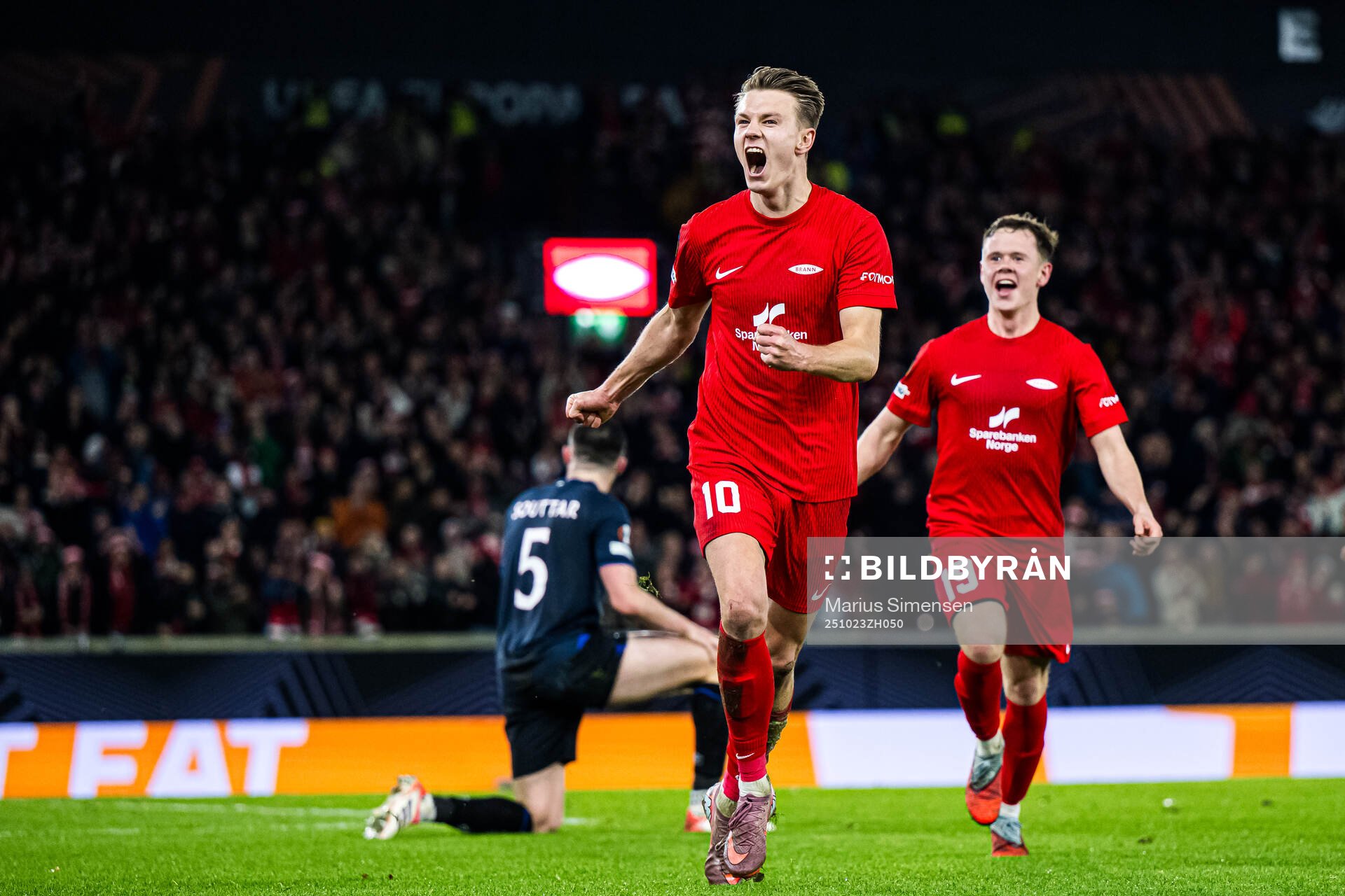 Emil Kornvig of Brann celebrates