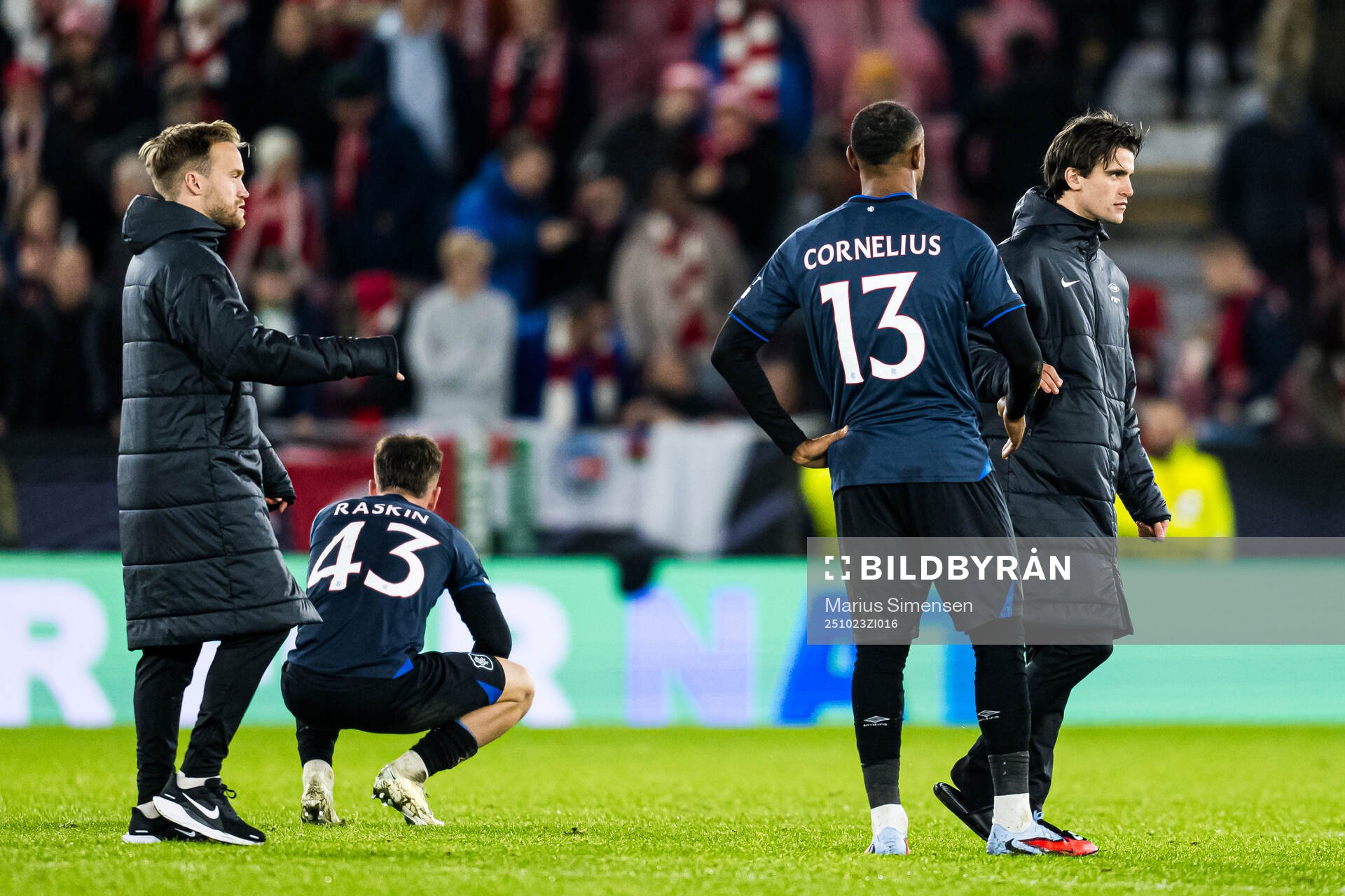 Derek Cornelius of Rangers looks dejected