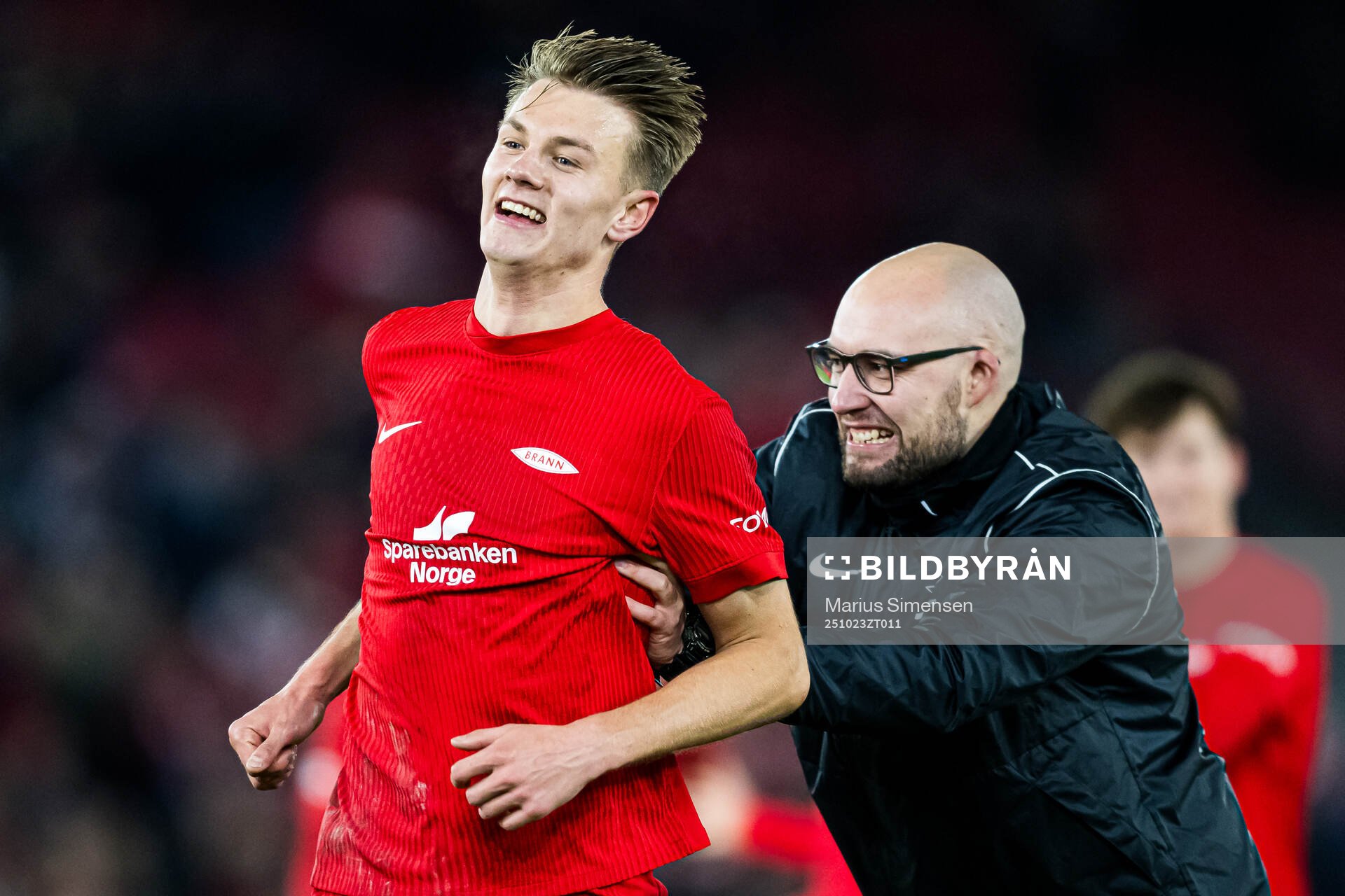 Emil Kornvig and assistent coach Jonathan Hartmann of Brann