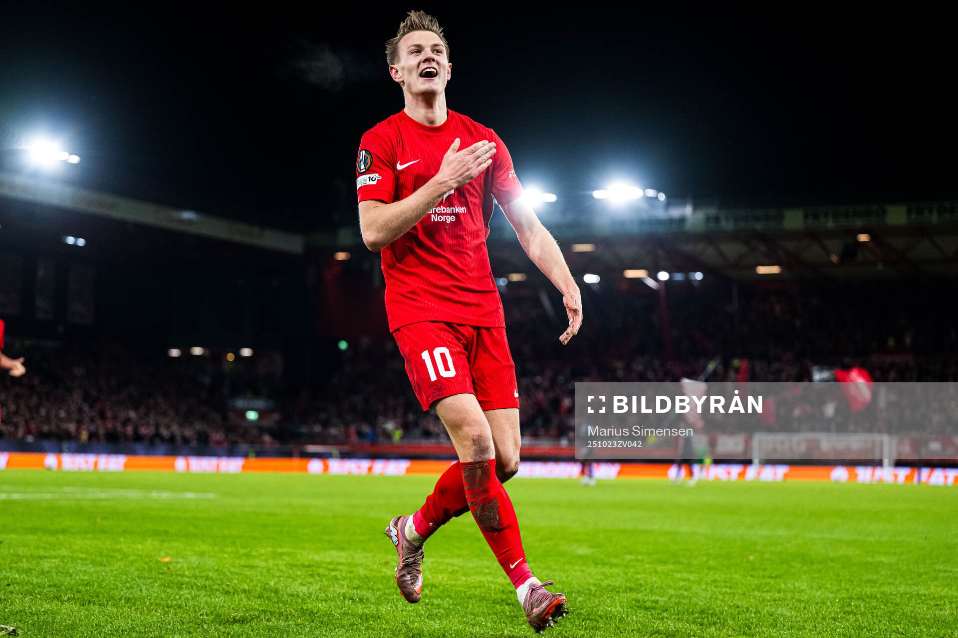 Emil Kornvig of Brann celebrates