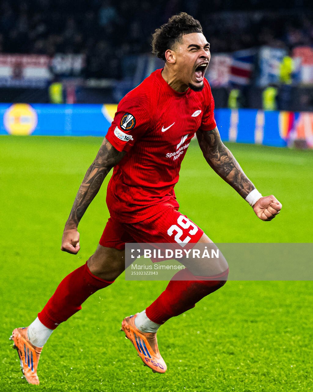 Noah Jean Holm of Brann celebrates