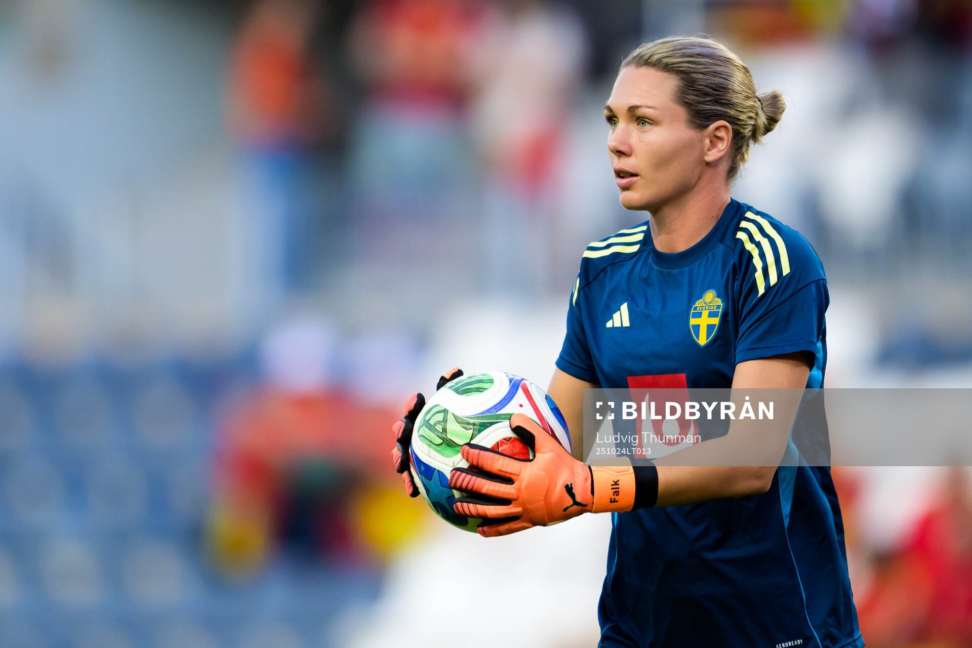 Goalkeeper Jennifer Falk of Sweden