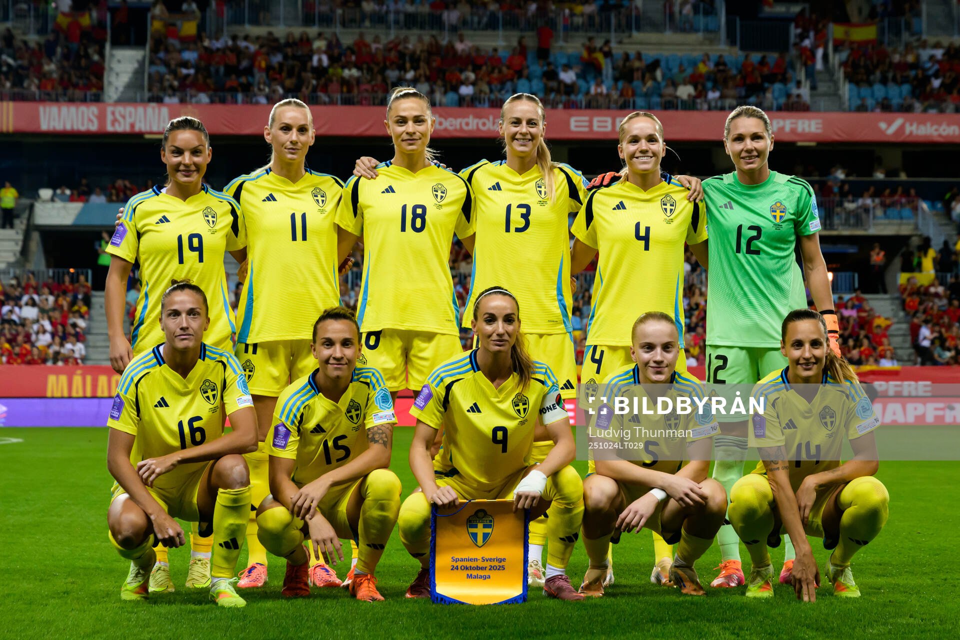 The starting eleven of Sweden