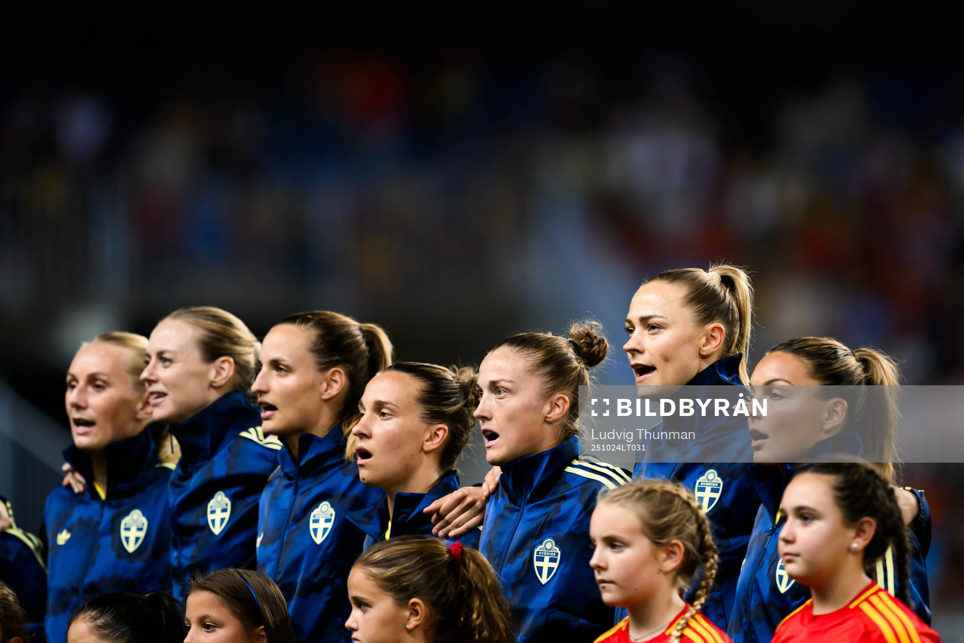 Stina Blackstenius, Amanda Ilestedt, Nathalie Björn  Julia