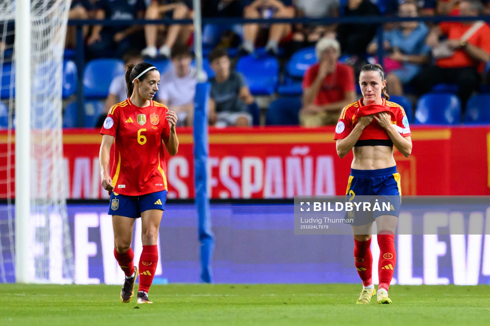 Ona Batlle of Spain looks dejected