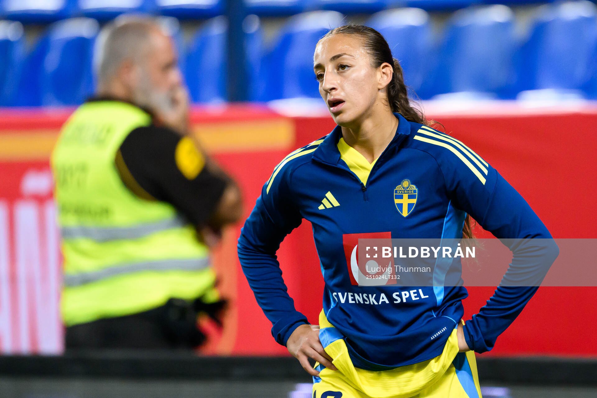 Rusul Rosa Kafaji of Sweden looks dejected