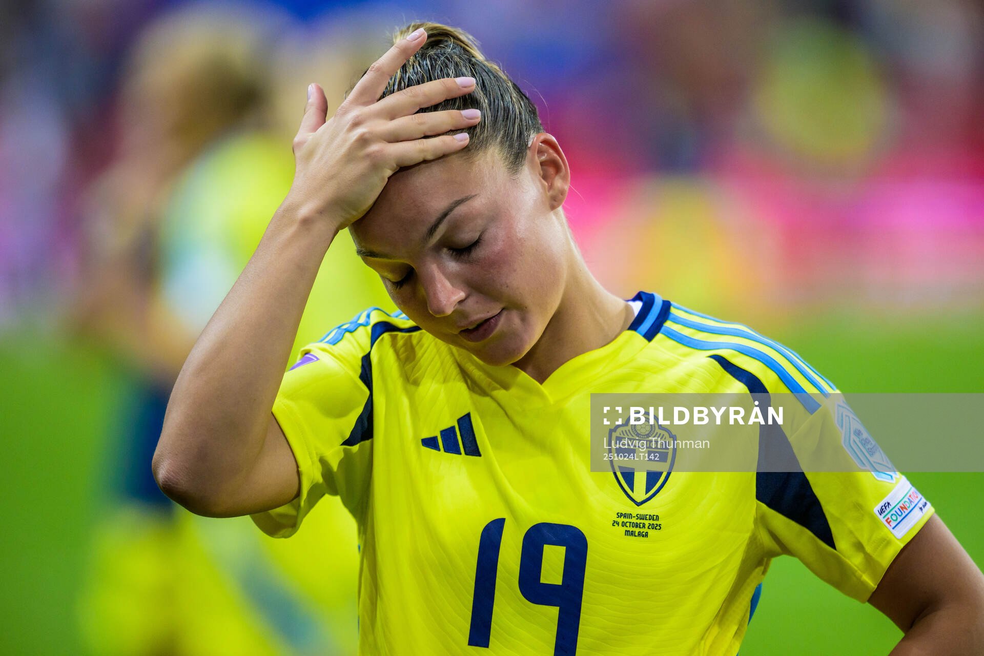 Johanna Rytting Kaneryd of Sweden looks dejected