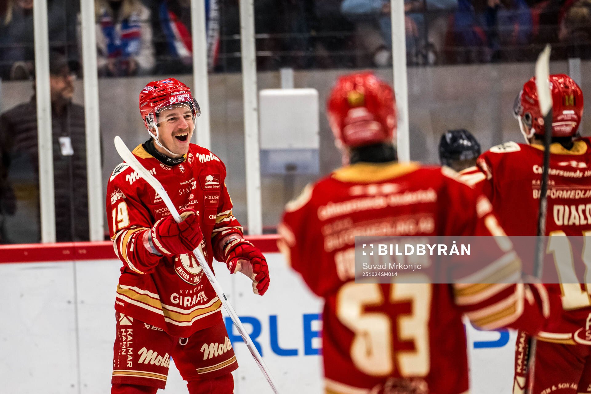 Kalmars Andrew Vanderbeck jublar