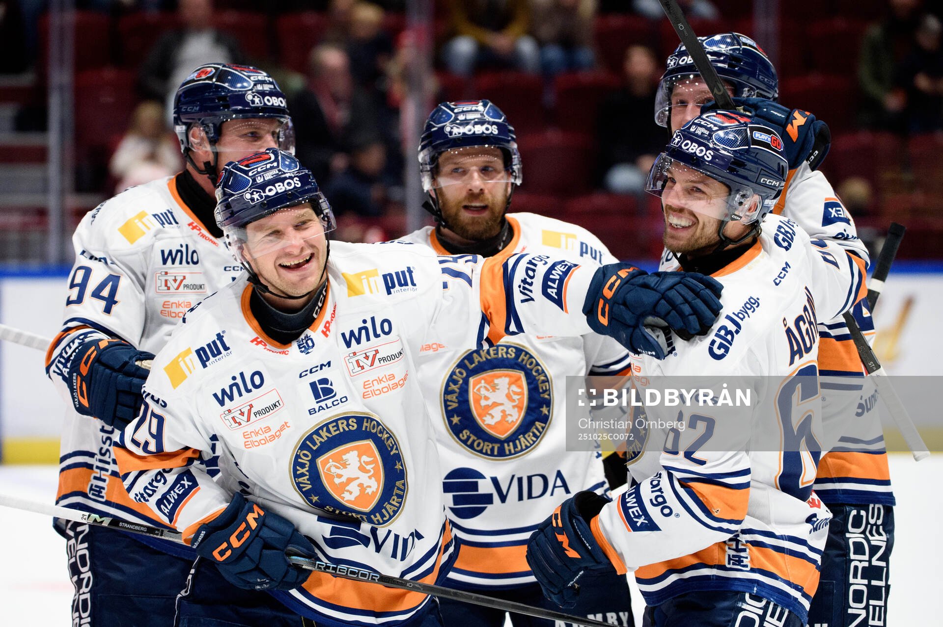 Växjös Sebastian Strandberg jublar