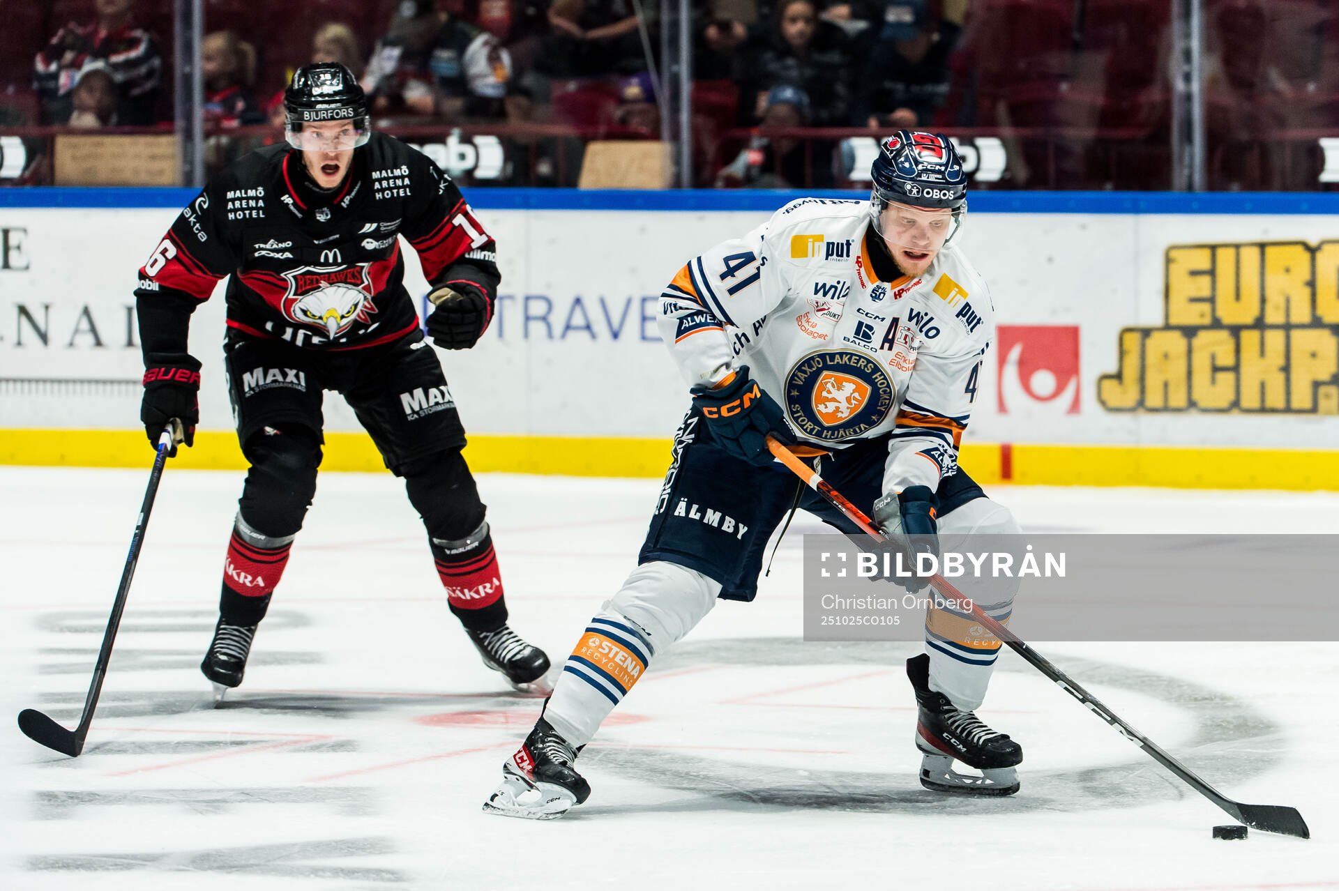 Växjös Ludvig Nilsson och Malmö Redhawks Maximilian
