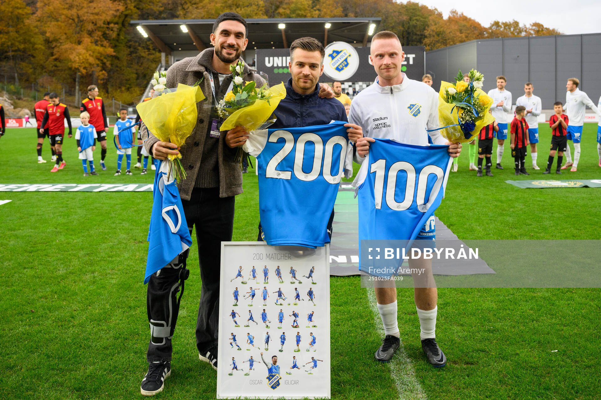 Oddevolds Daniel Krezic, Oscar Iglicar Berntsson och Adam