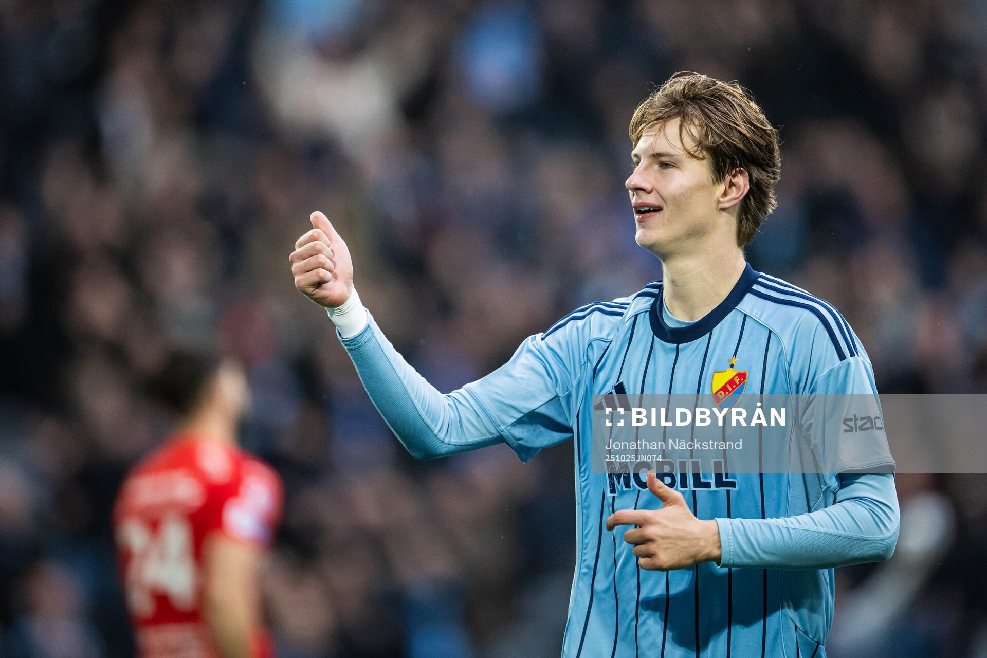 Djurgårdens August Priske Flyger jublar