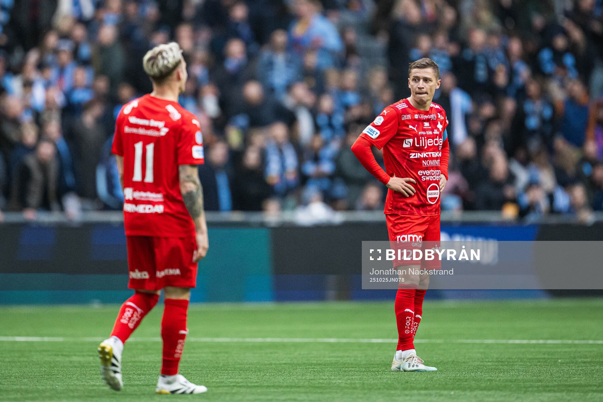Värnamos Kent-Are Antonsen och Simon Thern deppar