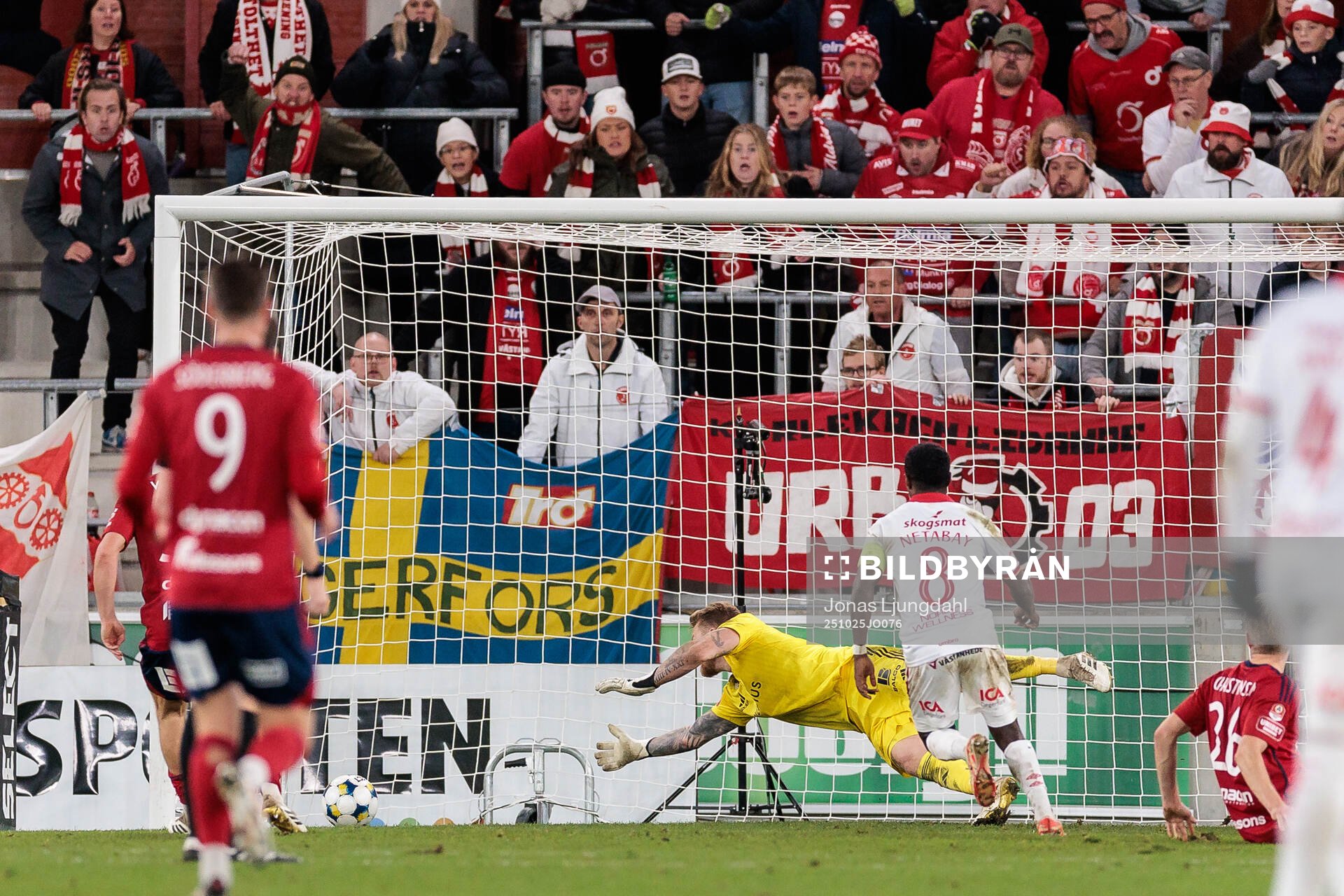 Degerfors Elias Barsoum gör mål 1-2 bakom Östers