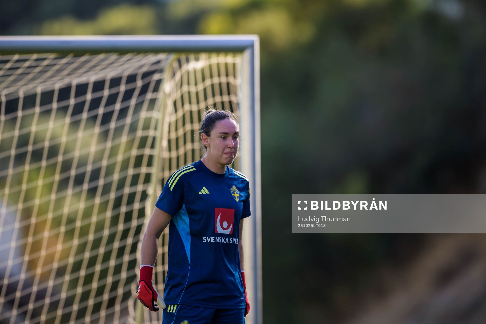 Goalkeeper Moa Öhman of the Swedish women's national