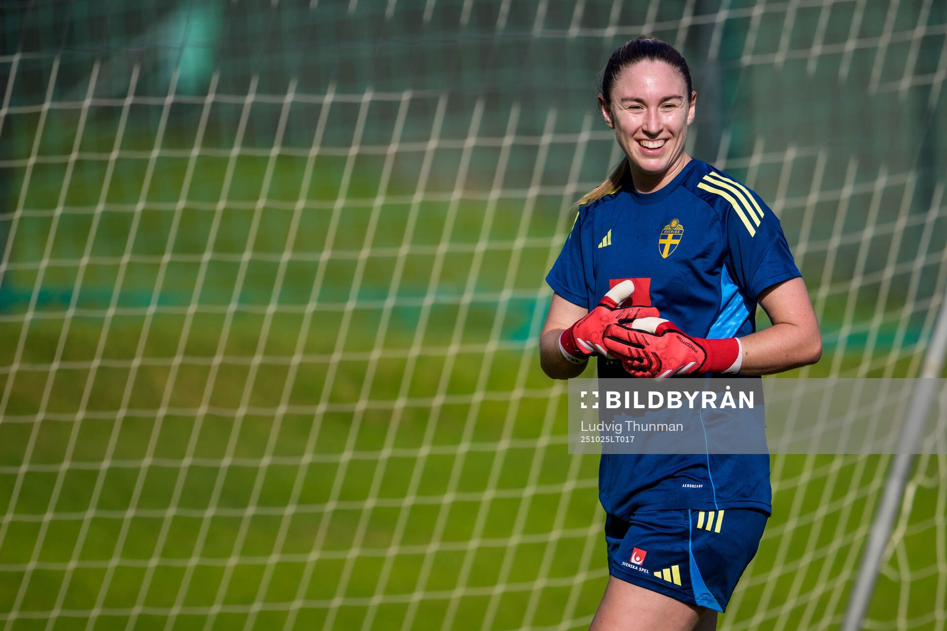 Goalkeeper Moa Öhman of the Swedish women's national