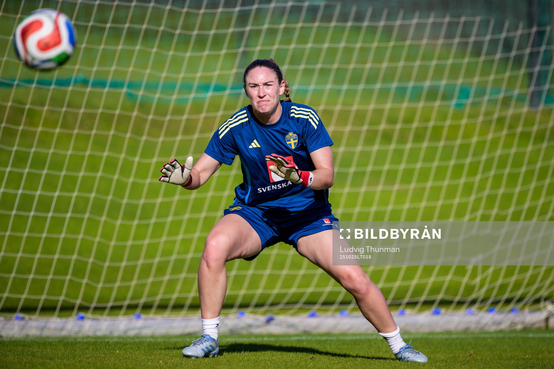 Goalkeeper Moa Öhman of the Swedish women's national