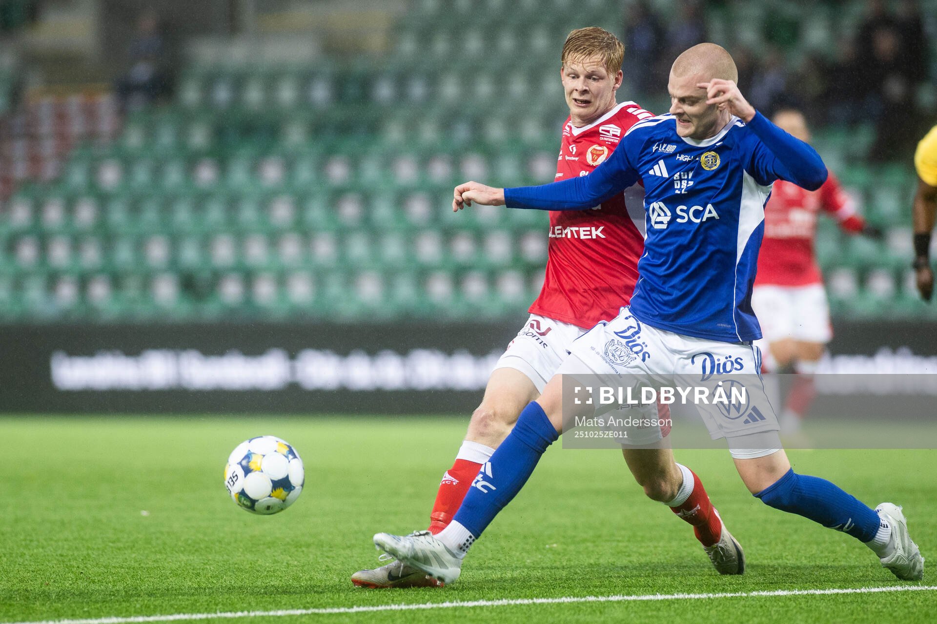 Kalmars Malcolm Stolt och GIF Sundsvalls Lucas Forsberg