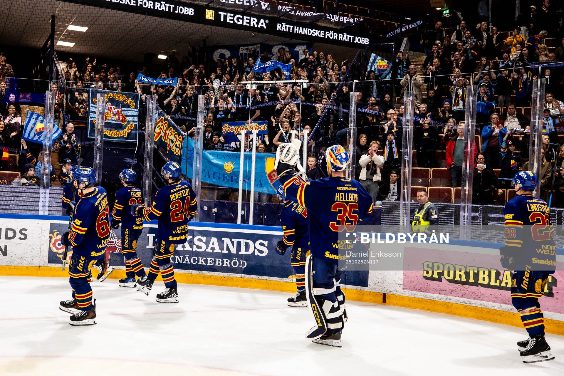Djurgårdens spelarna jublar