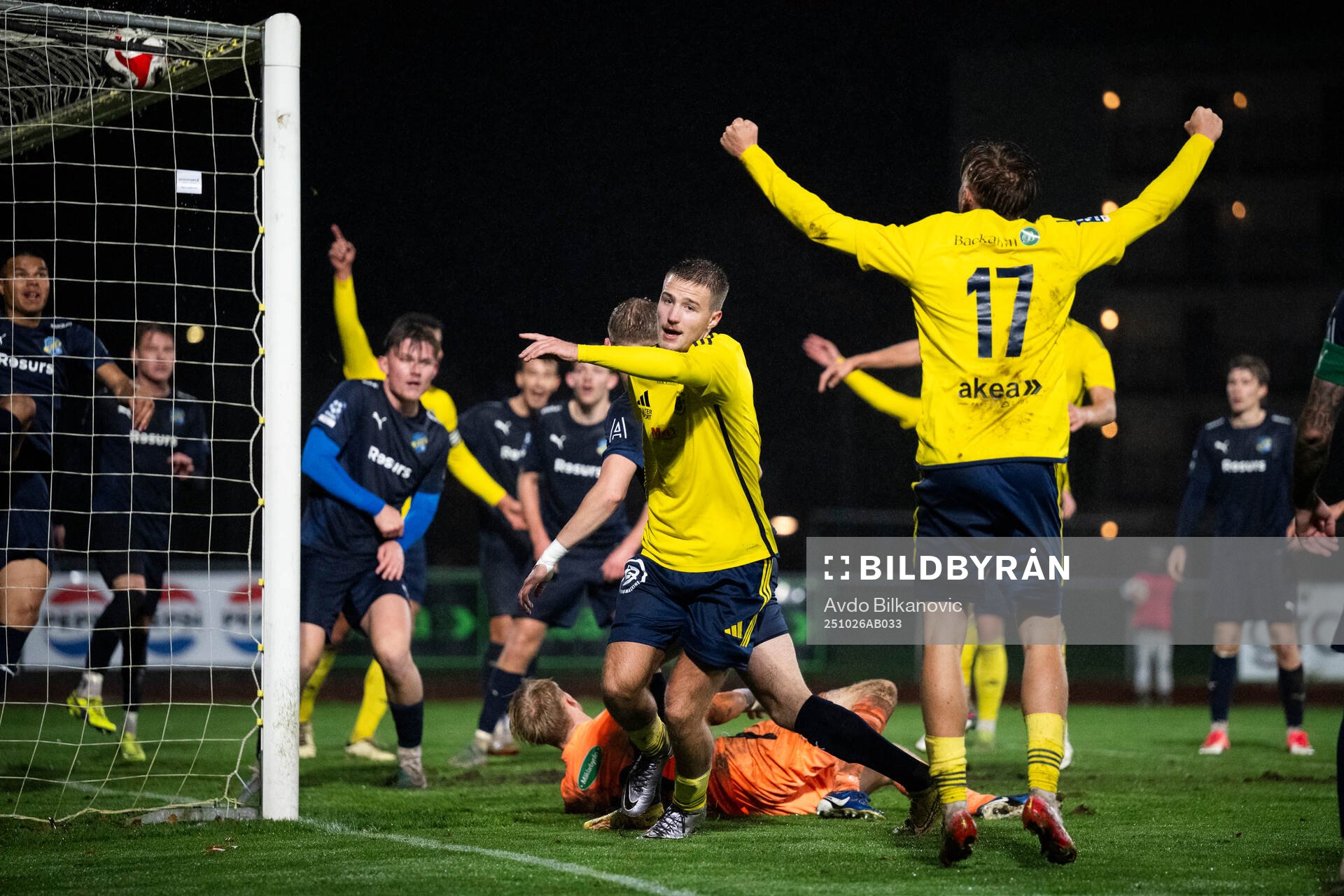 Ängelholms André Gustafson jublar