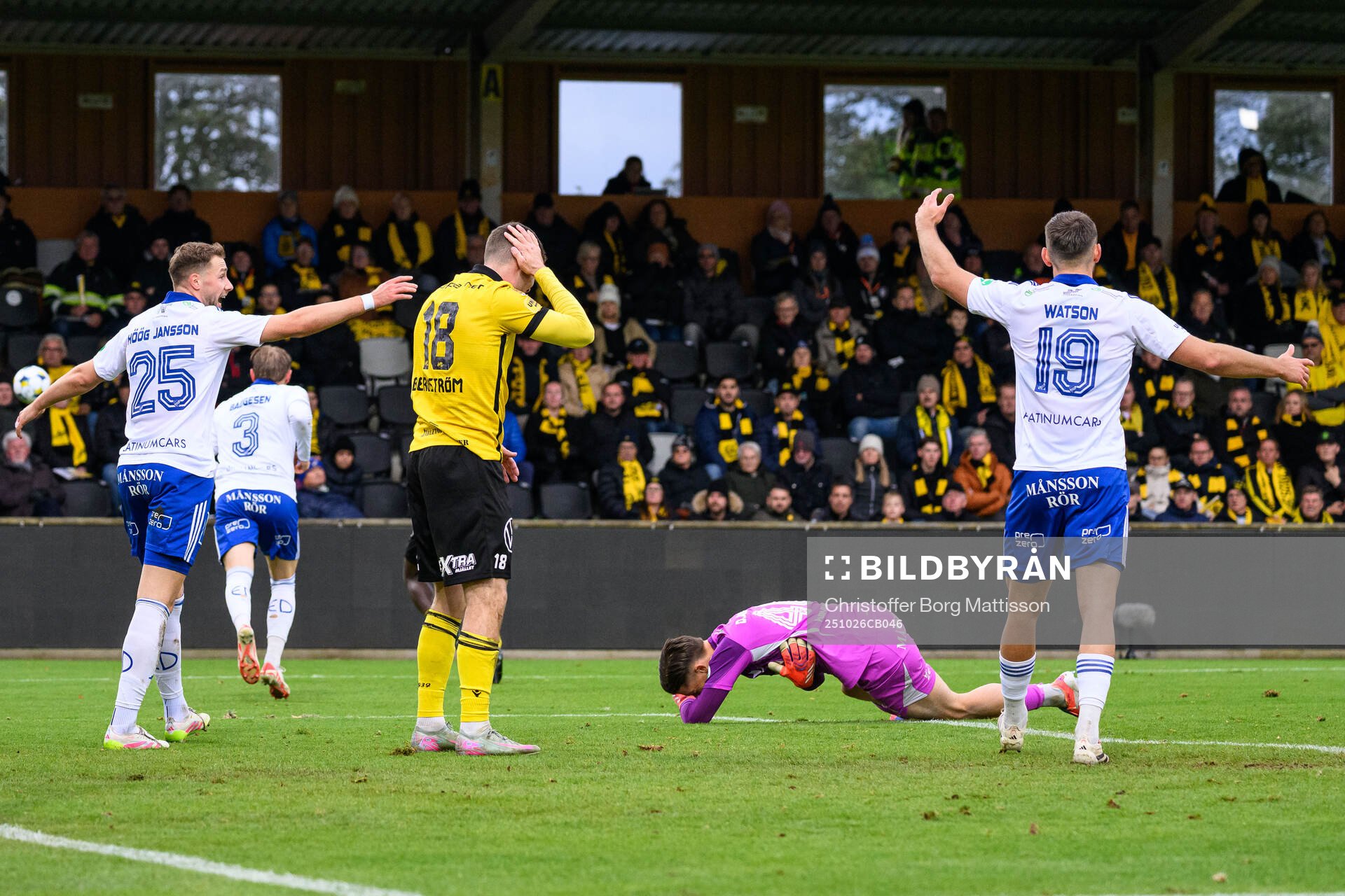 Mjällbys Jacob Bergström och IFK Norrköpings målvakt