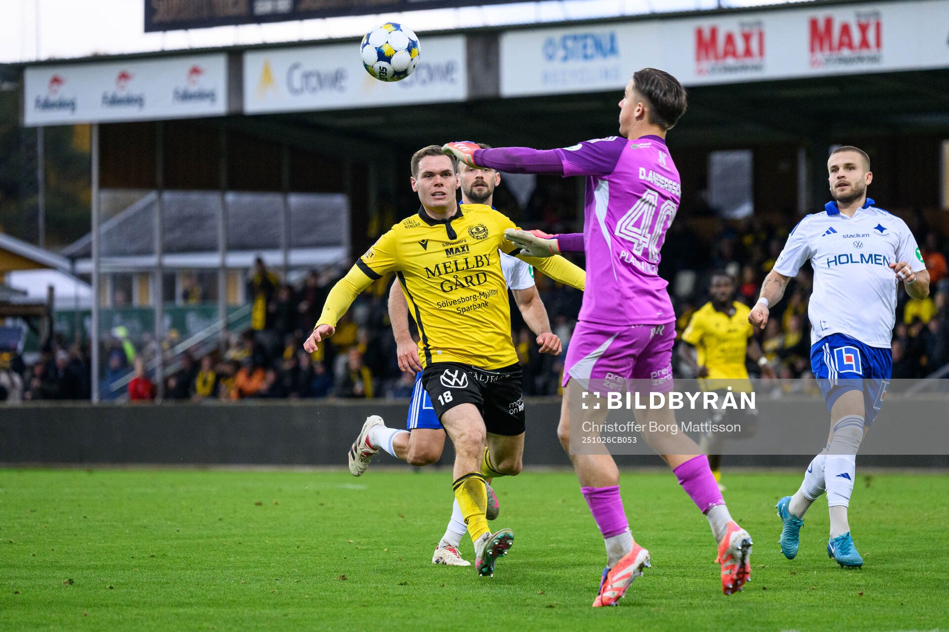 Mjällbys Jacob Bergström och IFK Norrköpings målvakt
