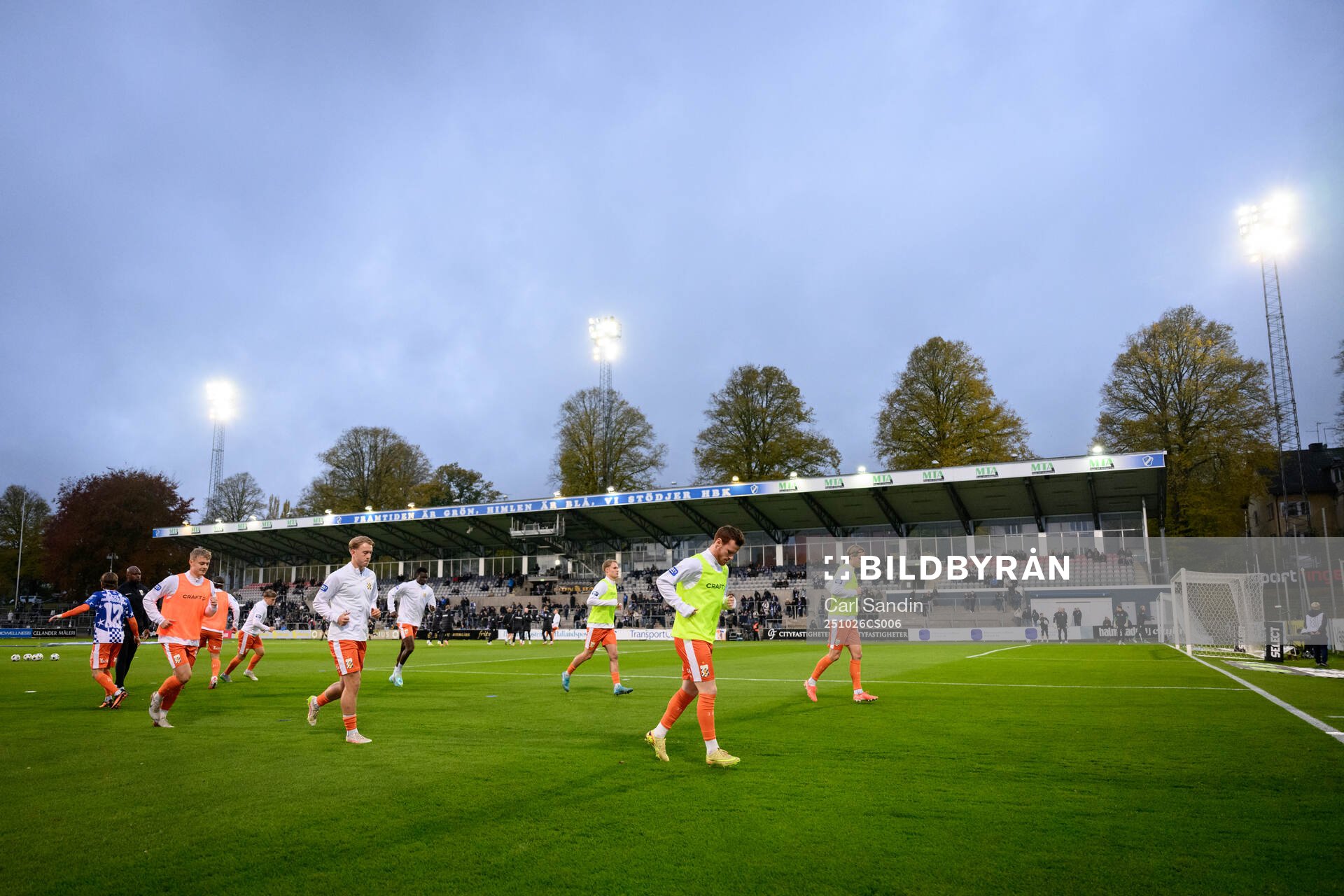 IFK Göteborgs spelare värmer upp