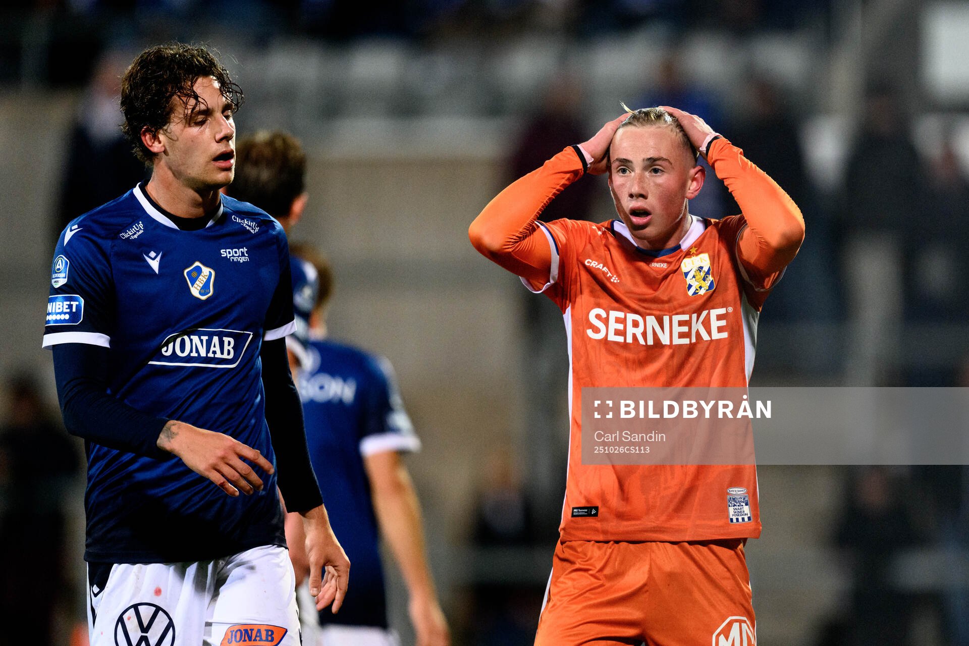 IFK Göteborgs Benjamin Brantlind reagerar