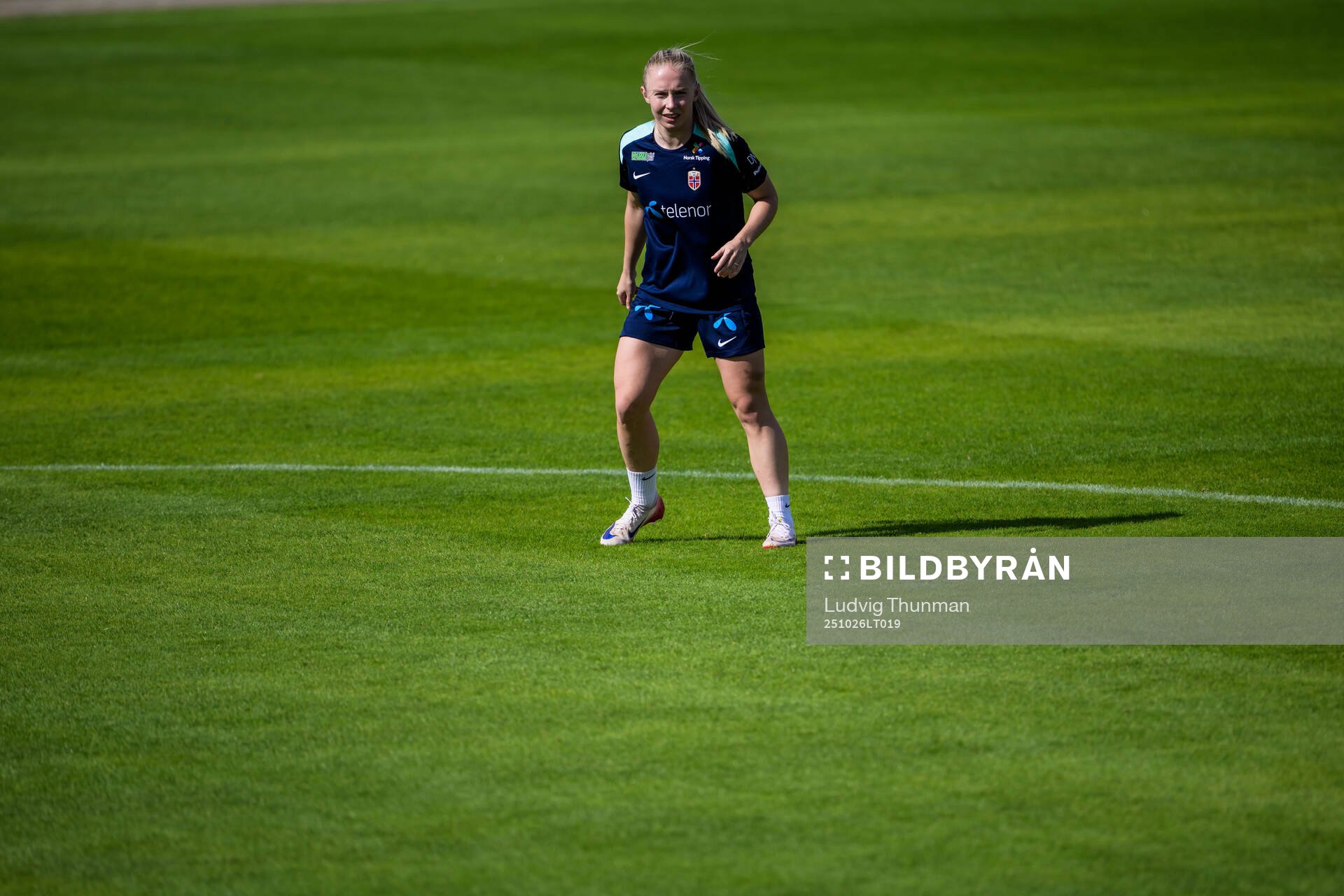 Thea Bjelde of the women's national football team of Norway