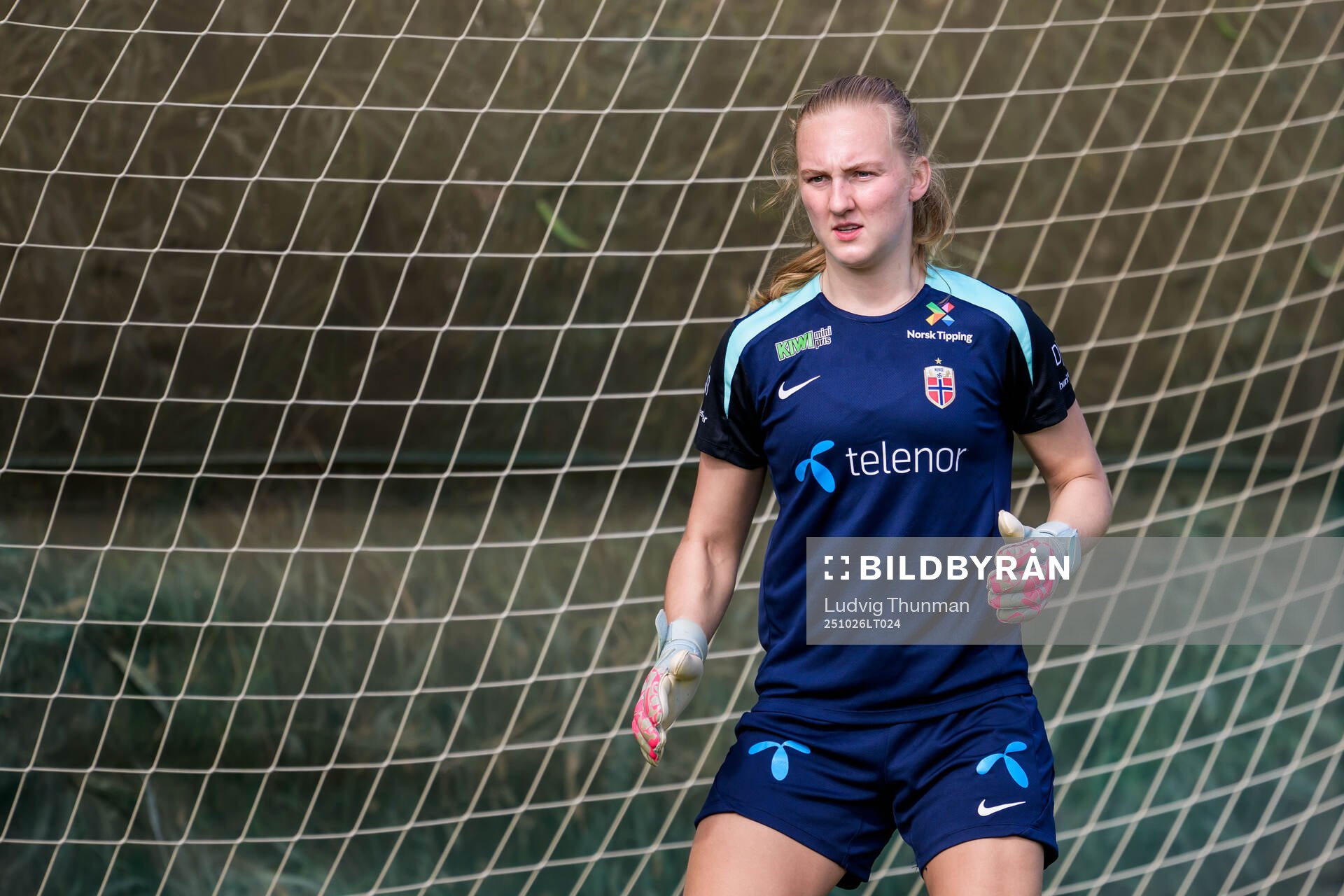 Goalkeeper Sunniva Skoglund of the women's national