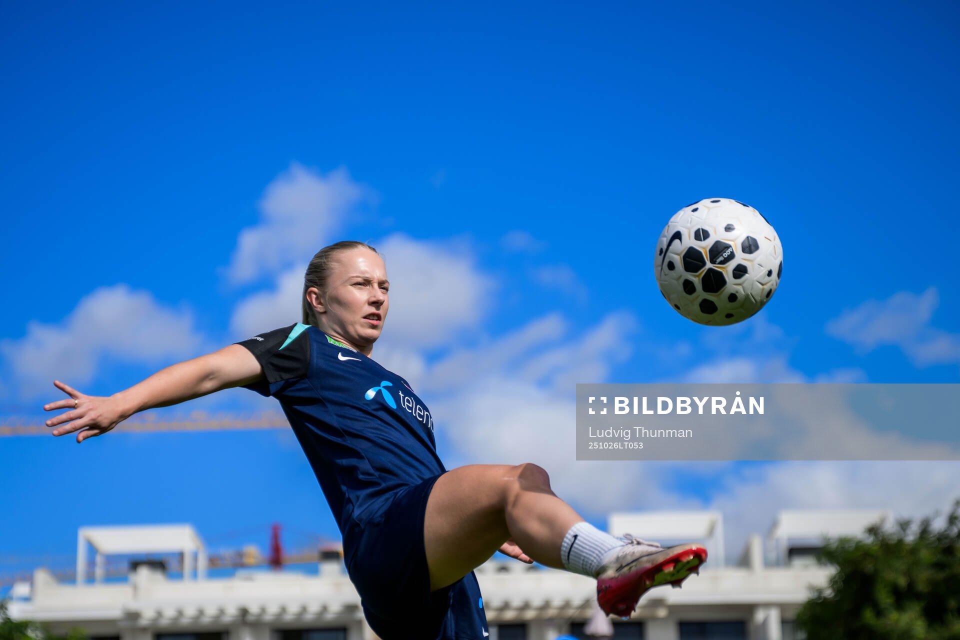 Thea Bjelde of the women's national football team of Norway
