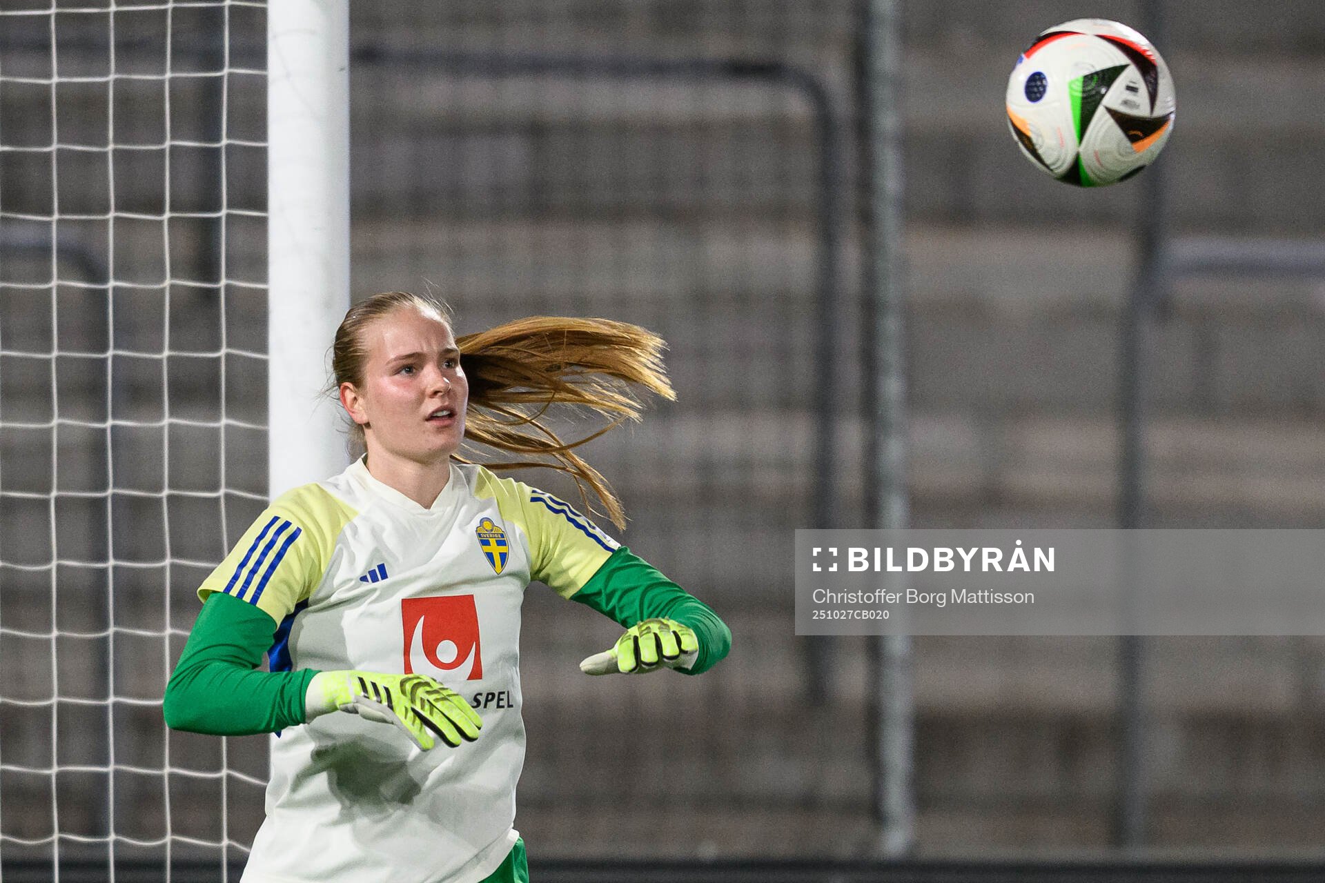 Goalkeeper Elvira Björklund of Sweden
